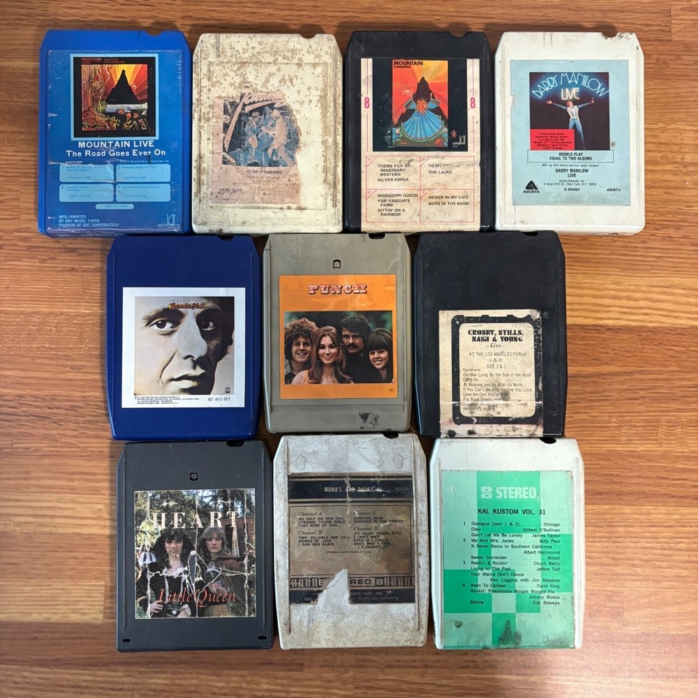Vintage 8-Track Tape Lot 40pc Allman Brothers Lou Reed Heart Joe Walsh Rock Pop - Picture 2 of 7